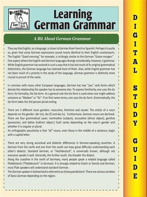 cover image of German Grammar ( Blokehead Easy Study Guide)